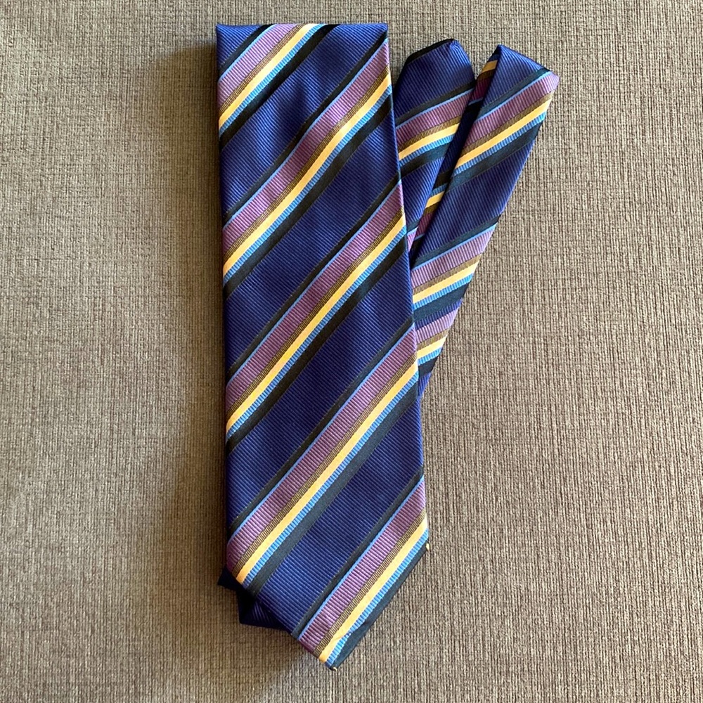 Indigo Neiman Marcus Tie with stripes